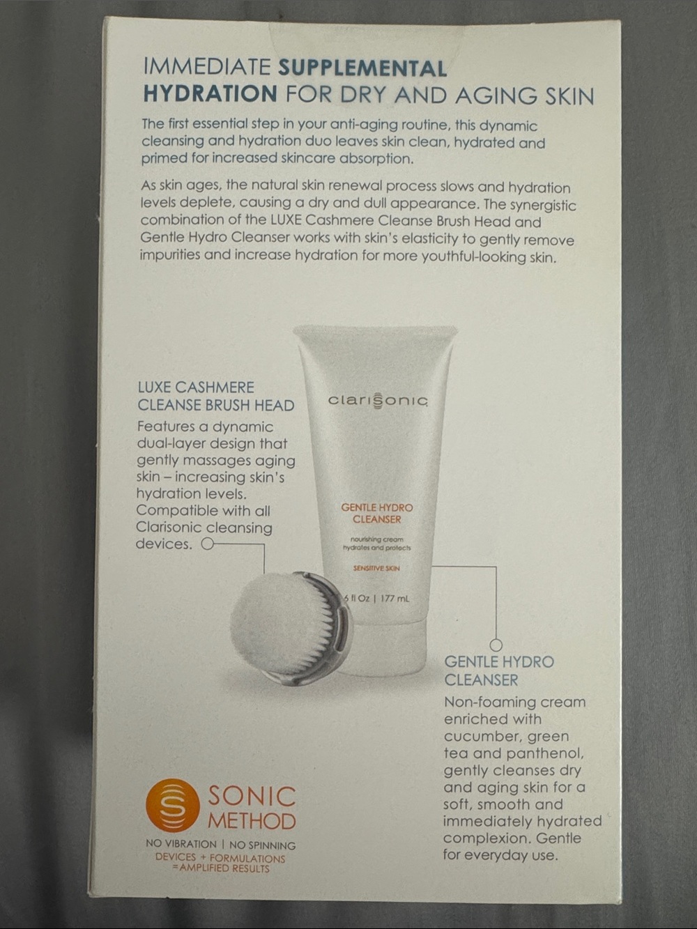 Clarisonic Dynamic Duo Moisturizing Cleanse - cashmere brush and cleanser-NIB - Picture 3 of 5